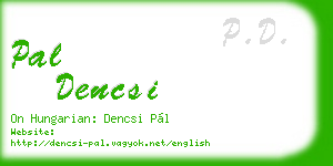 pal dencsi business card